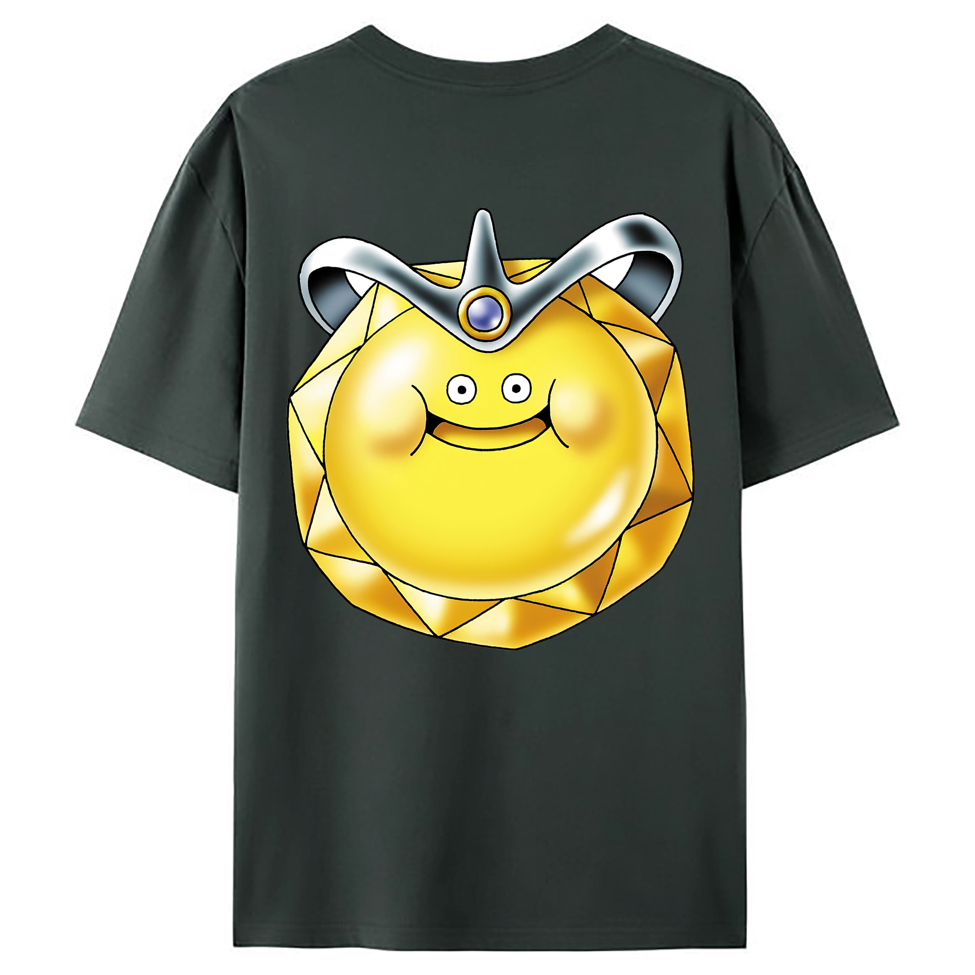 （画像用） ドラゴンクエスト Doragon Kuesuto Dragon Quest 綿100％ メンズ半袖Tシャツ（バックプリント） 通気性